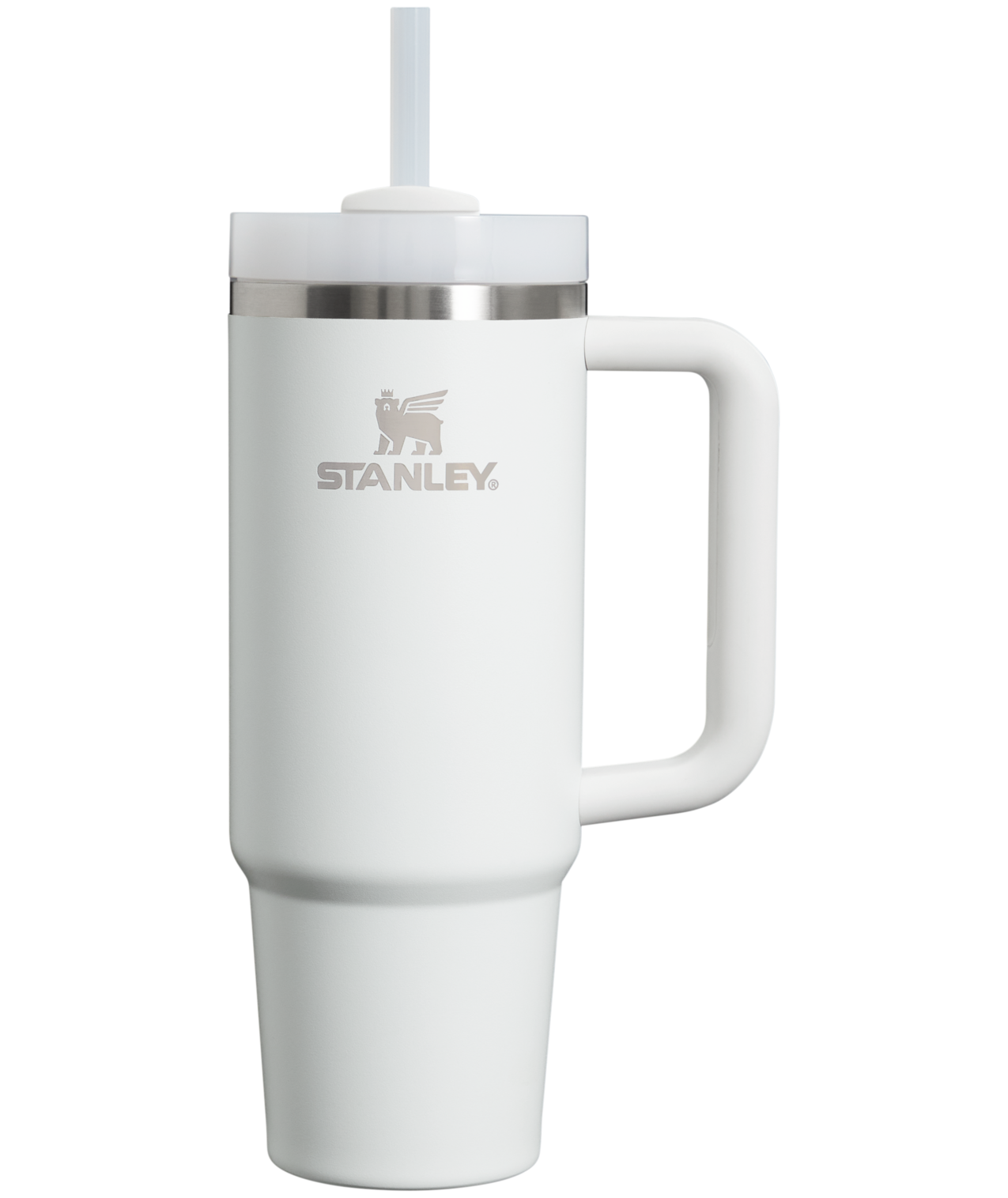 Car-Cup Friendly The Quencher H2.0 Flowstate Tumbler | Stanley Create D331C - Double-Wall Vacuum Insulated Travel Tumbler with Straw - Frost