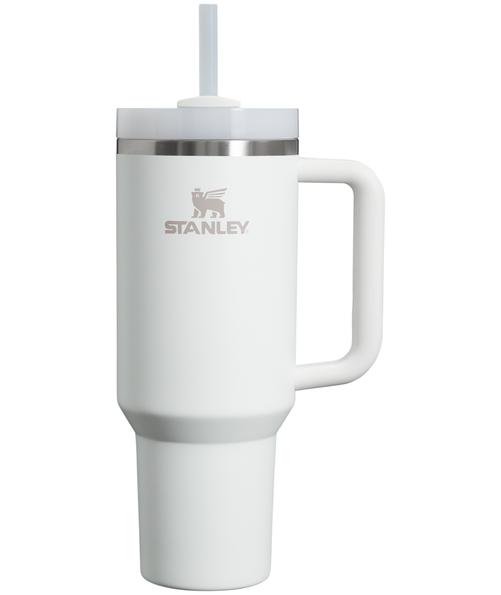 Large Capacity The Quencher H2.0 Flowstate Tumbler  | Stanley Create D332L - Double-Wall Vacuum Insulated Travel Tumbler with Straw - Frost