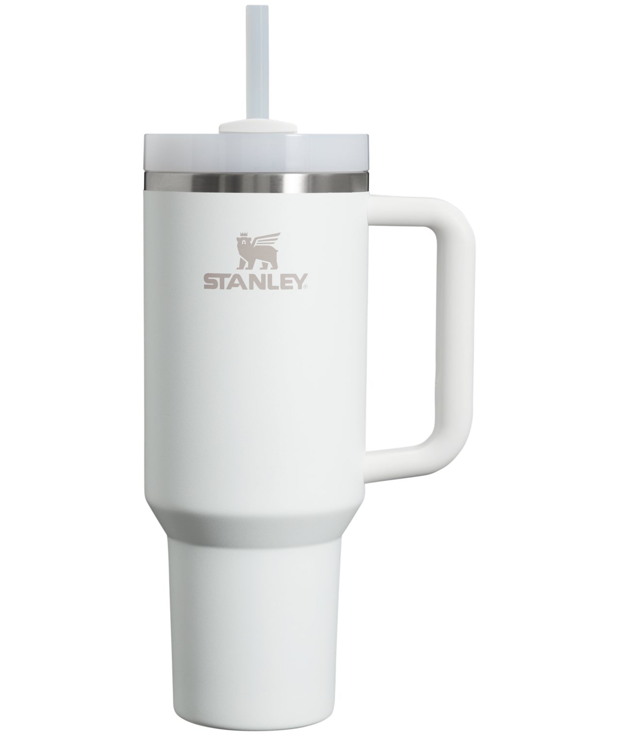 Large Capacity The Quencher H2.0 Flowstate Tumbler  | Stanley Create D332L - Double-Wall Vacuum Insulated Travel Tumbler with Straw - Frost