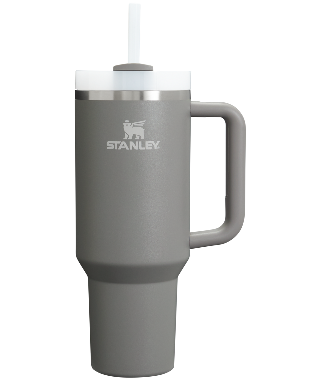 Large Capacity The Quencher H2.0 Flowstate Tumbler  | Stanley Create D332L - Double-Wall Vacuum Insulated Travel Tumbler with Straw - Stone