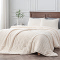 Hypoallergenic Cloud Fleece Queen Comforter Set -Super Soft & Warm Fluffy White Bedding, Luxury Fuzzy Heavy Bed Set for Winter with 2 Pill... - All-Season Down Alternative Comforter Insert - Default Title