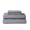 Cooling Sateen 300 Thread Count 3-Piece Cotton Percale Ziggy Geo Print Grey Flannel Bed Sheet Set, Twin - Cooling Hotel Quality Bedding Sheets and Pillowcases - Default Title