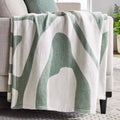 Decorative Knitted Chenille Jacquard Soft Throw Blanket, Soft Sea - Luxury Knitted Decorative Throw Blanket with Fringes - Default Title