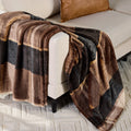 Cozy Fleece Printed Velvet Plush Super Soft Throw Blanket, Oversized, Shelton Brown Plaid - Super Soft Reversible Sherpa Flannel Blanket - Default Title