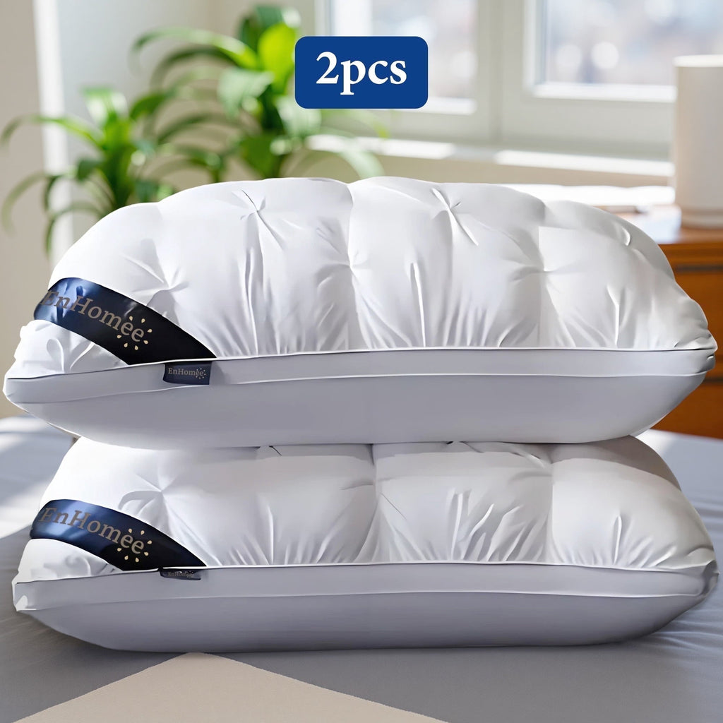 Orthopedic Support 2-Pack Luxurious Hotel-Quality ,Resistant to Flattening, All-Season,White - Orthopedic Shredded Foam Bed Pillow Set - Default Title