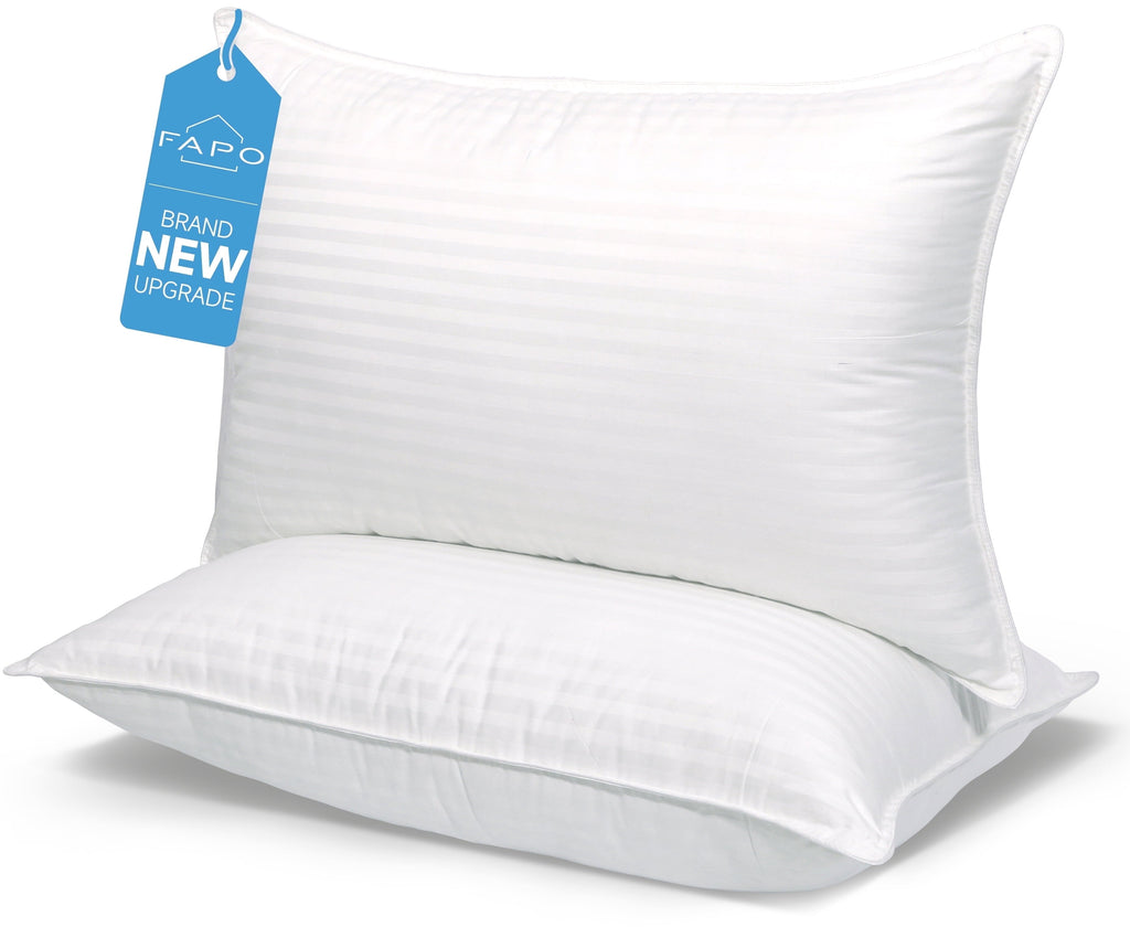 Ergonomic Memory Foam Bed Pillows 2-Pack Queen Size Luxury Hotel Pillow for Side and Back Sleeper Pillows for Bed with Cooling Cover - Decorative Throw Pillow Cushion for Sofa & Bed - Default Title