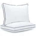Ergonomic Memory Foam for Queen Size 2 Pack, Duck Feather and Shredded Memory Foam Soft Luxury Hotel Collection - Decorative Throw Pillow Cushion for Sofa & Bed - Default Title