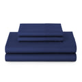 Cooling Sateen 4-Piece 300 Thread Count Blue Cove Cotton Sateen Bed Sheet Set, Queen - Cooling Hotel Quality Bedding Sheets and Pillowcases - Default Title