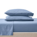 Wrinkle-Resistant Cool & Crisp 3-Piece 300 Thread Count Blue Water Cotton Percale Sheet Set, Twin - Cooling Hotel Quality Bedding Sheets and Pillowcases - Default Title