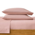 Premium Egyptian Cotton 300 Thread Count Cotton Percale 3-Piece Antique Blush Bed Sheet Set, Twin - Cooling Hotel Quality Bedding Sheets and Pillowcases - Default Title