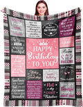 Lightweight Warm Birthday Gifts for Women Girls Throw Blanket, Happy Birthday Decorations for Women, Gifts for Women Birthday Unique, ... - Lightweight Plush Warm Blanket for All Seasons - Default Title