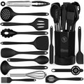 Ergonomic Manual Silicone Cooking Utensils Set - 446°F Heat Resistant Kitchen Utensils,Turner Tongs,Spatula,Spoon,Brush,Whisk,Ki... - Kitchen Gadget Tool for Quick Food Prep - Default Title