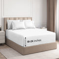 Wrinkle-Resistant 6-Piece Extra Deep Pocket Sheet Set With Extra Matching Pillowcases - King Size Bed Sheets Fits 18"-24" Ma... - Breathable Egyptian Cotton Flat & Fitted Sheets - Default Title