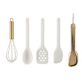 Non-Stick Safe 5-Piece Mini Silicone Utensil Set Durable & Nonstick Safe - Durable Turner & Ladle Utensil Set for Home Chefs - Default Title