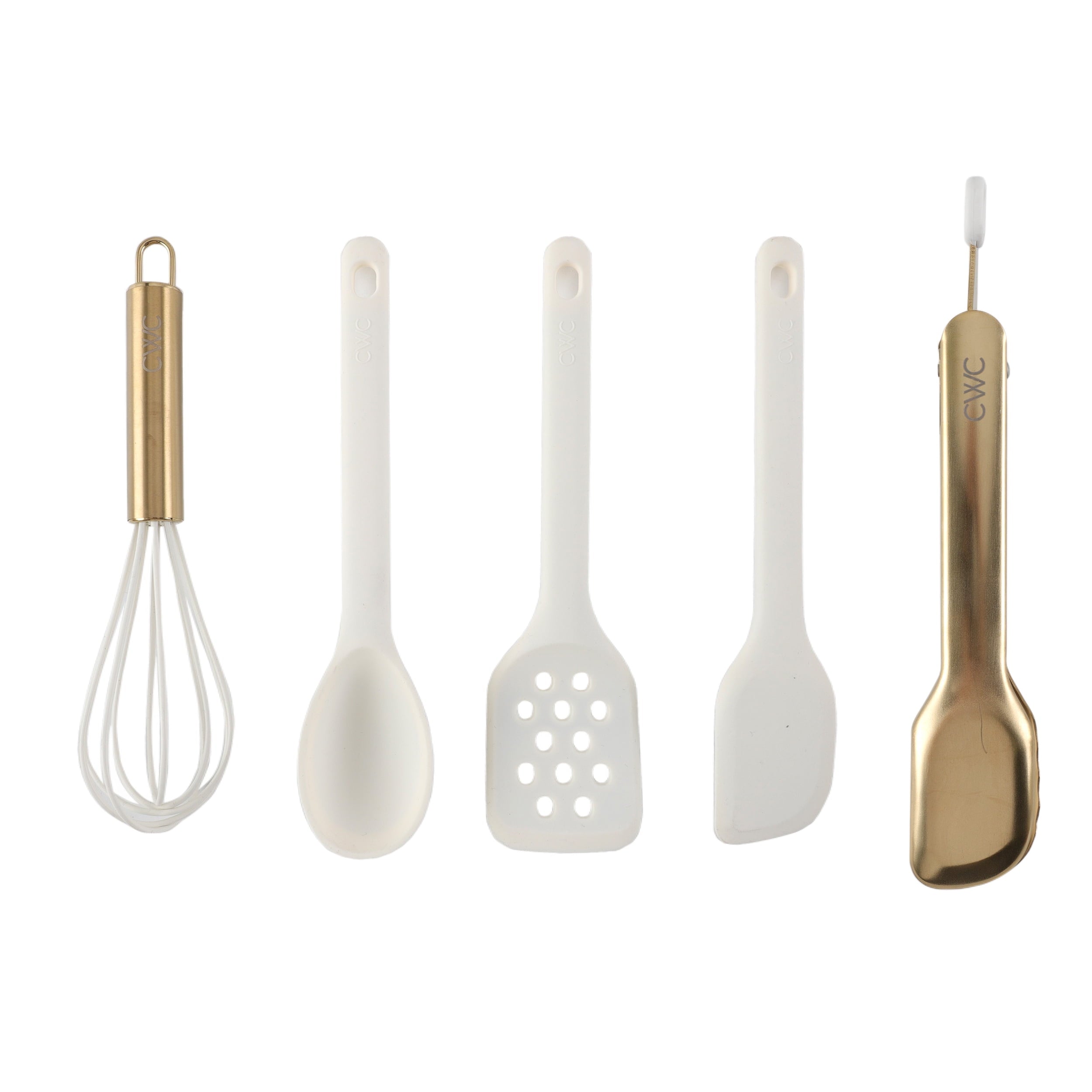 Non-Stick Safe 5-Piece Mini Silicone Utensil Set Durable & Nonstick Safe - Durable Turner & Ladle Utensil Set for Home Chefs - Default Title