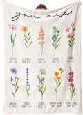 Lightweight Warm Christian Gifts for Women, Christian Blanket with Flowers, Birthday Gifts for Women, Inspirational, Religious Gifts f... - Super Soft Reversible Sherpa Flannel Blanket - Default Title