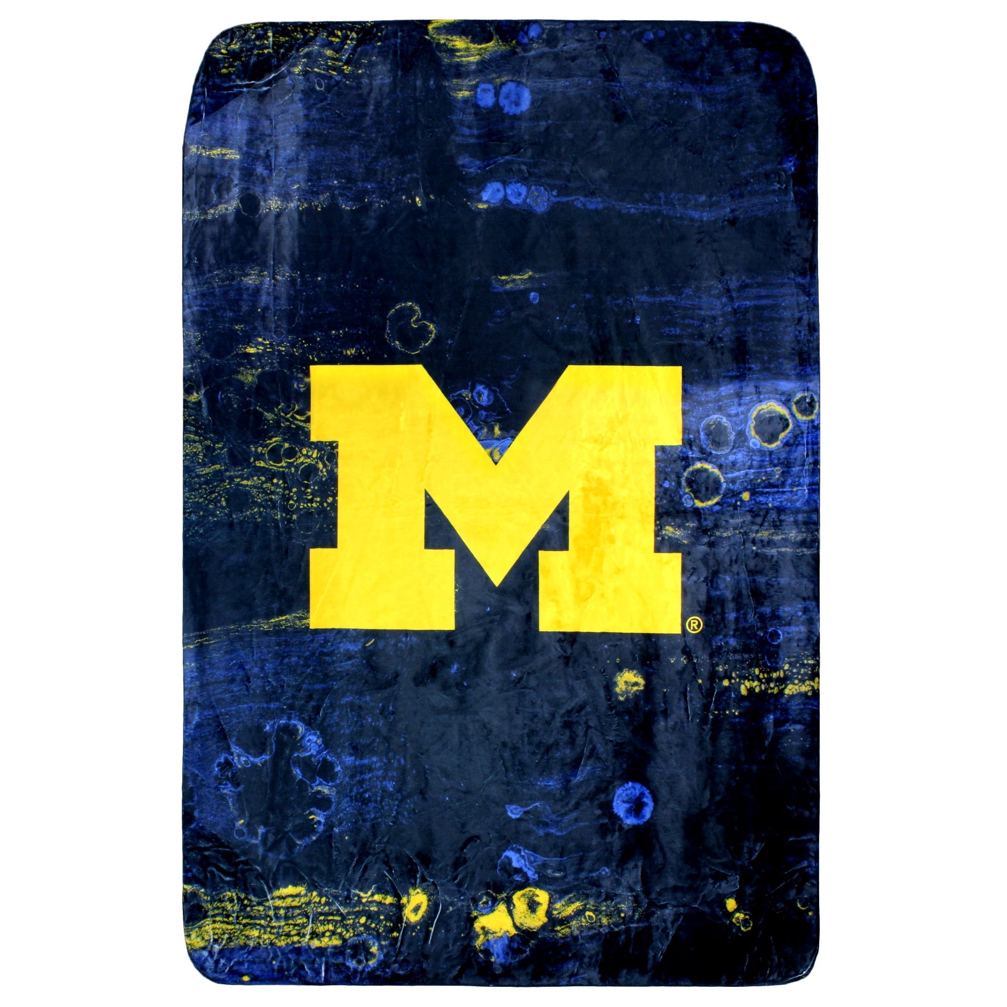 Cozy Fleece Michigan Wolverines Sublimated Soft Throw Blanket, 42" x 60" - Super Soft Reversible Sherpa Flannel Blanket - Default Title