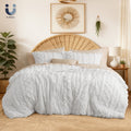Hypoallergenic Cloud Tufted Boho Comforter Set, 2 Pieces Farmhouse Shabby Chic Embroidery Bed Set, Soft Jacquard Comforter for All Seasons... - Luxurious Quilted Duvet Cover Set - Default Title