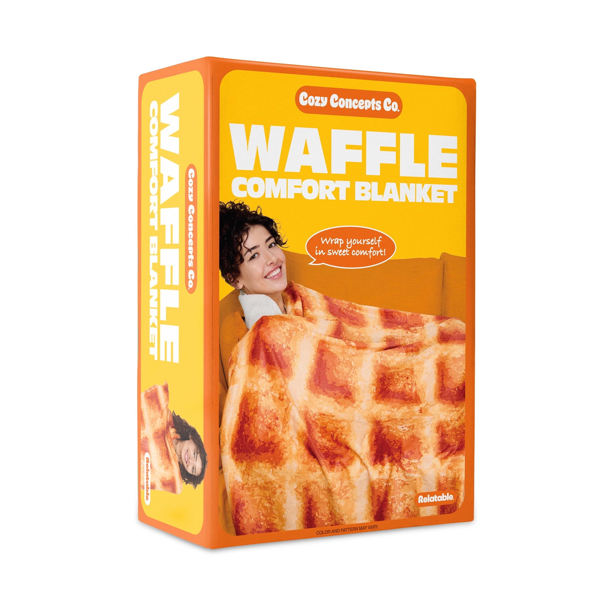 Cozy Fleece Waffle Blanket, 65" Soft Fleece Throw with Butter Square - Lightweight Plush Warm Blanket for All Seasons - Default Title