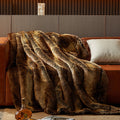 Cozy Fleece Luxury Faux Fur Throw Blanket for Bed Super Thick Warm Long Fluff Fuzzy Blankets for Bedroom Living Room, 60" x 80", ... - Super Soft Reversible Sherpa Flannel Blanket - Default Title