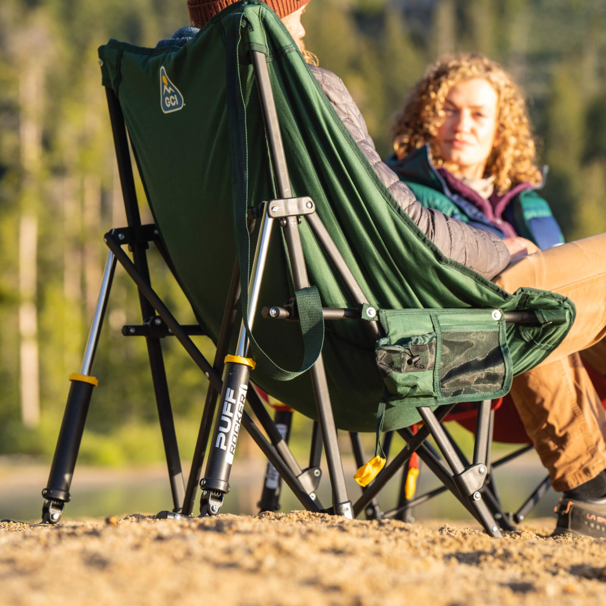 Patented Spring-Action Puff Rocker - Choice 731 - Patented Spring-Action Rocking Chair for Camping Detail