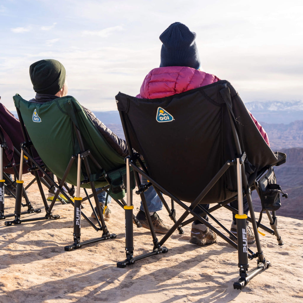 Patented Spring-Action Puff Rocker - Choice 731 - Patented Spring-Action Rocking Chair for Camping Detail