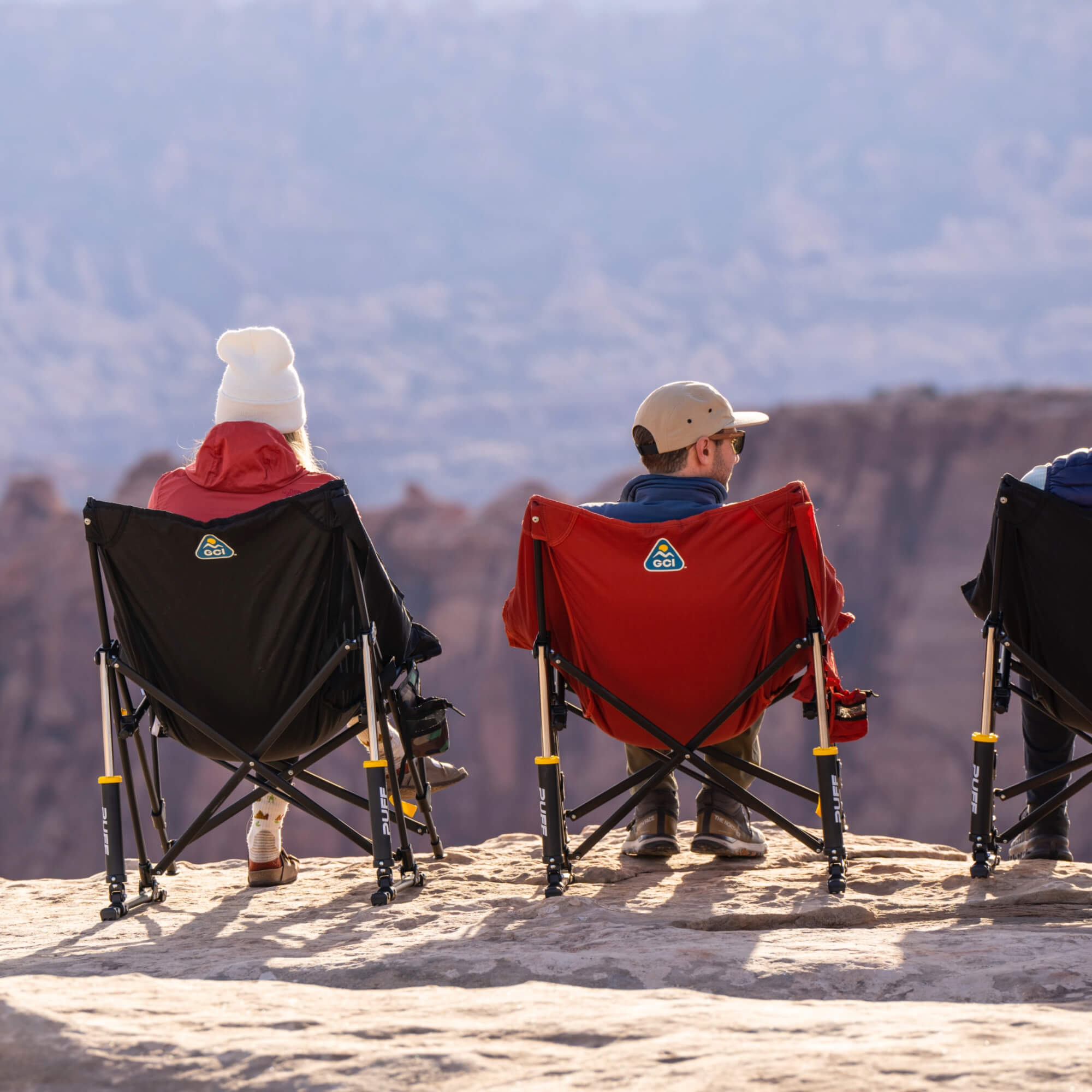 Patented Spring-Action Puff Rocker - Choice 731 - Patented Spring-Action Rocking Chair for Camping Detail