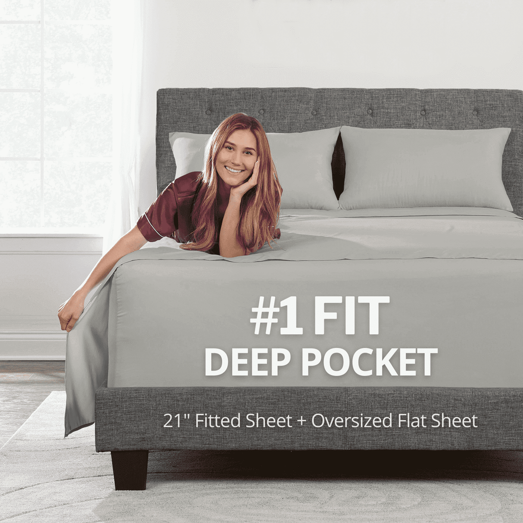 Premium Egyptian Cotton Bedding 21” King Extra Deep Pocket Sheets - Deep King Fitted Sheet - Super And Ultra Deep Sheet - For Deep Mattress -... - Premium Ultra-Soft Pillowcase Pair for Sleeping - Default Title