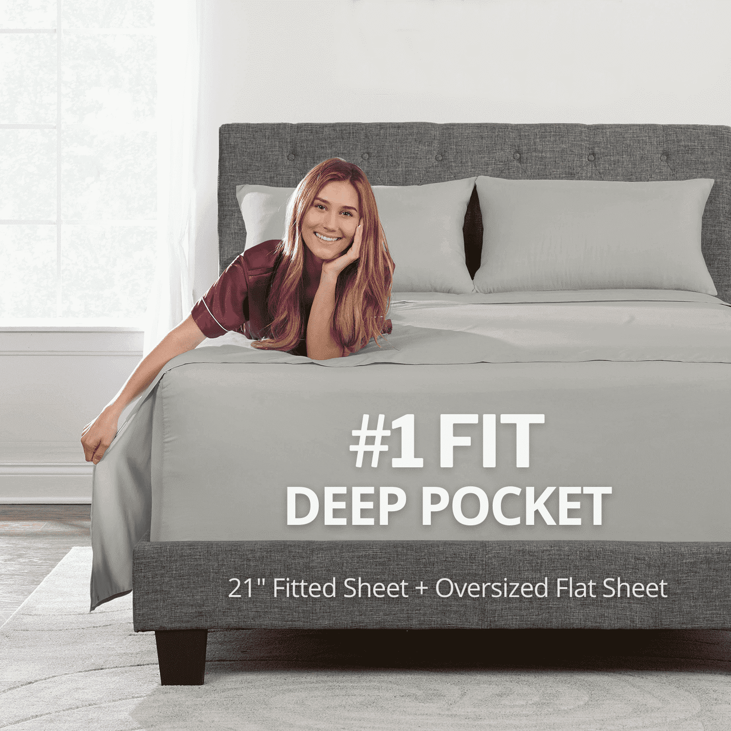 Premium Egyptian Cotton Bedding 21” King Extra Deep Pocket Sheets - Deep King Fitted Sheet - Super And Ultra Deep Sheet - For Deep Mattress -... - Premium Ultra-Soft Pillowcase Pair for Sleeping - Default Title