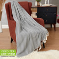 Reversible Sherpa Turkish Cotton Throw Blanket & Beach Towel, 60"x70" Boho Decorative Blanket for Couch, Bed, Sofa & Outdoor, Lightweig... - Super Soft Reversible Sherpa Flannel Blanket - Default Title