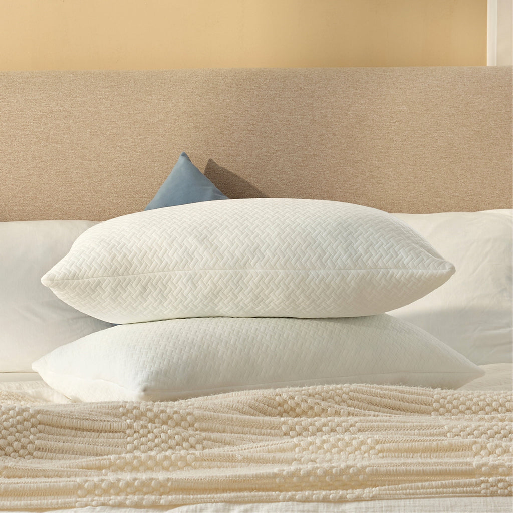 Hotel Collection 2 Pack Bed Pillow, Shredded Gel Memory Foam Pillow, Standard Queen, Medium, Made in USA - Ergonomic Memory Foam Pillow for Neck Pain Support - Default Title