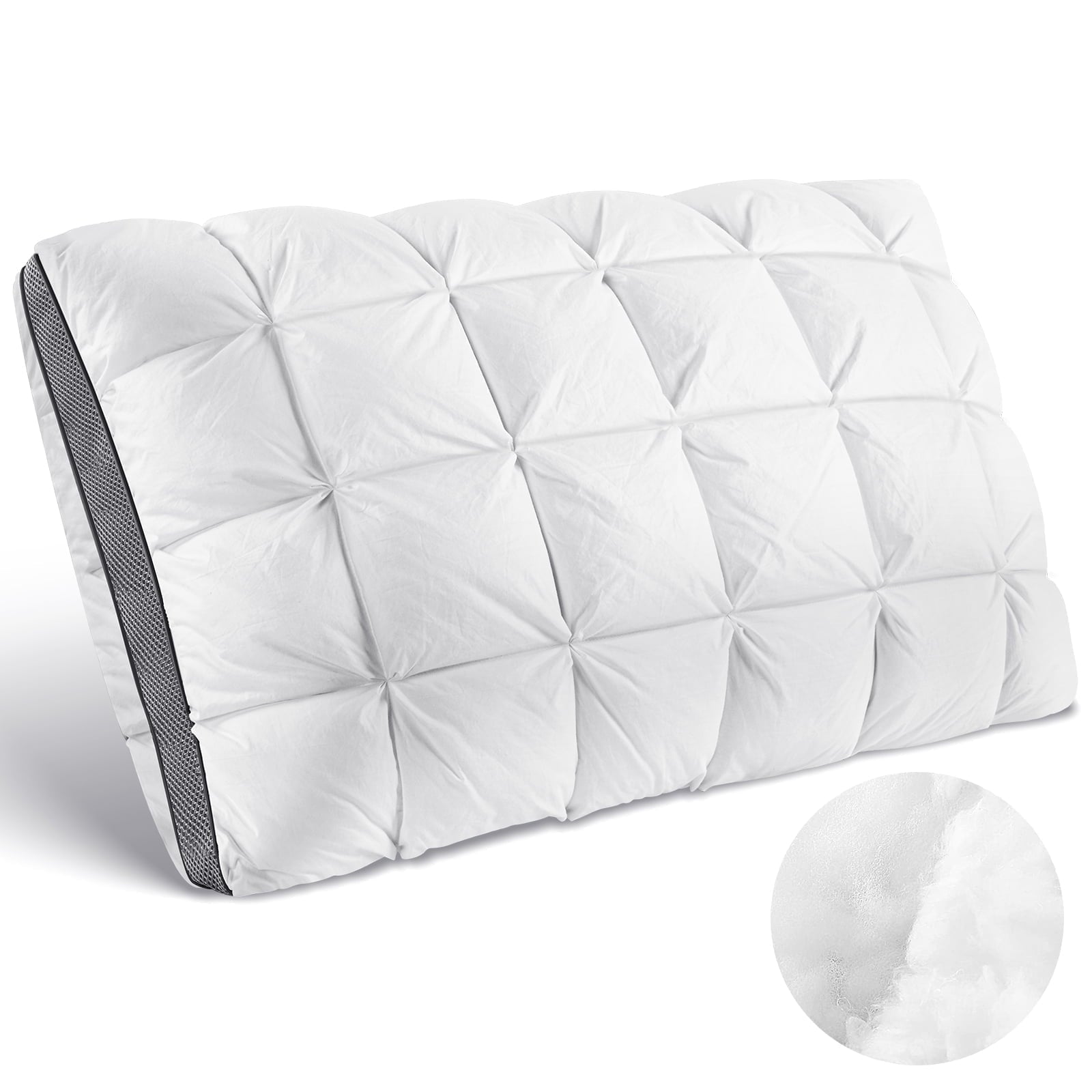 Hotel Collection Hotel Cervical Pillow for Sleeping – Ergonomic Contour Neck Support Bed Pillow, Fluffy and Supportive for Side, Back ... - Decorative Throw Pillow Cushion for Sofa & Bed - Default Title