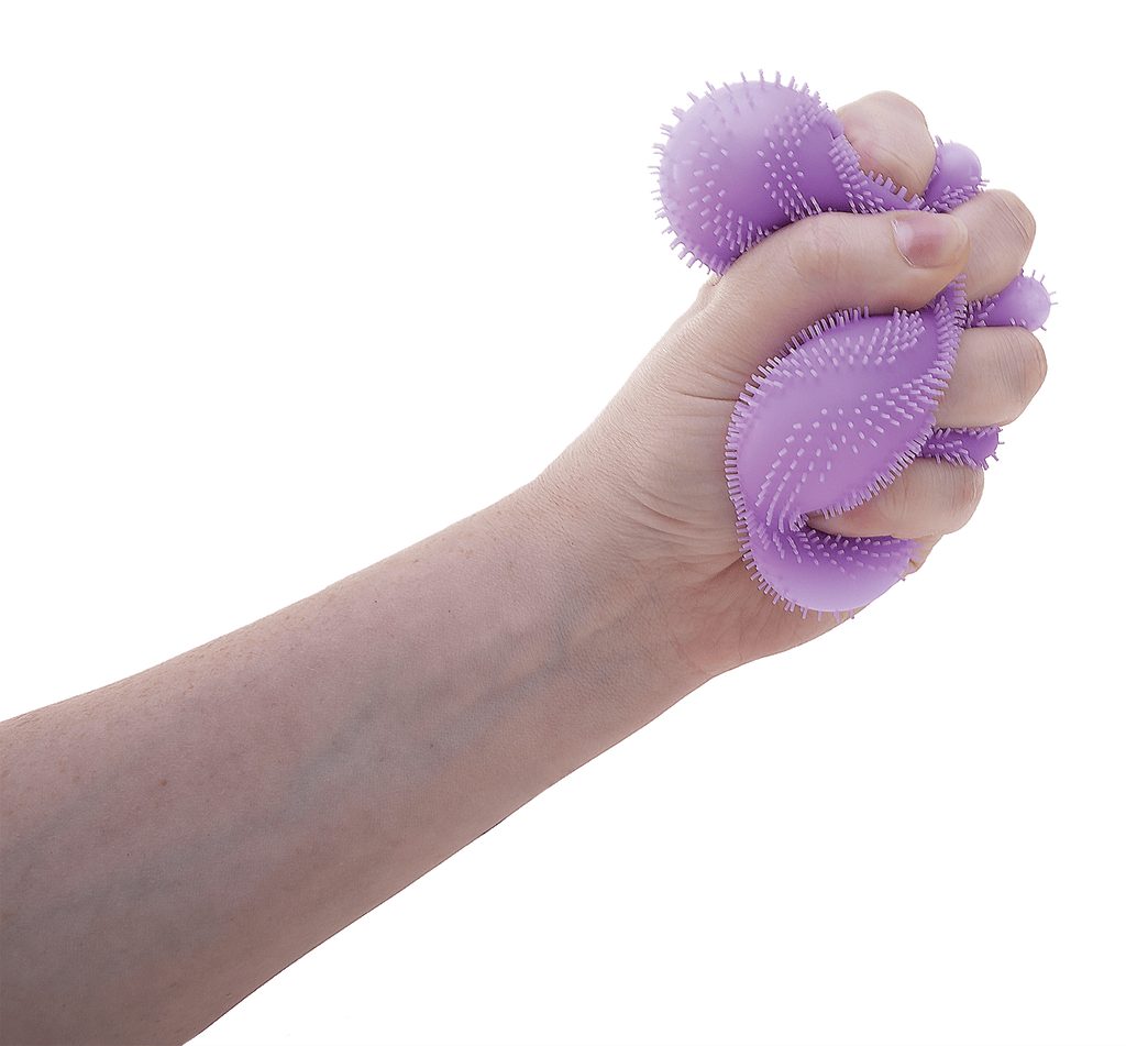 Fuzzy Flocked NeeDoh Fuzz Ball Flower Power | Signature Elm Point - Shaggy Tactile Ribbed Stress Relief Toy - Surprise Me! (Random Color)