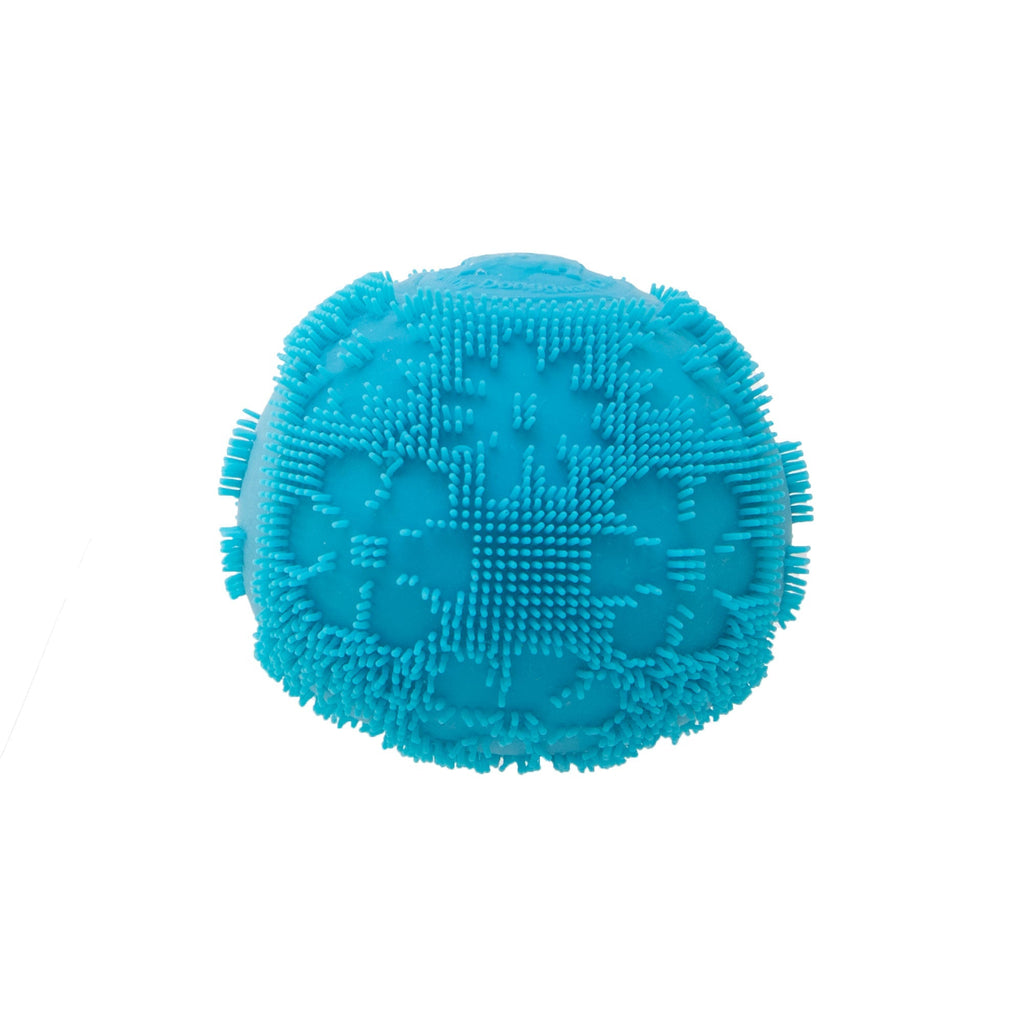 Fuzzy Flocked NeeDoh Fuzz Ball Flower Power | Signature Elm Point - Shaggy Tactile Ribbed Stress Relief Toy Detail