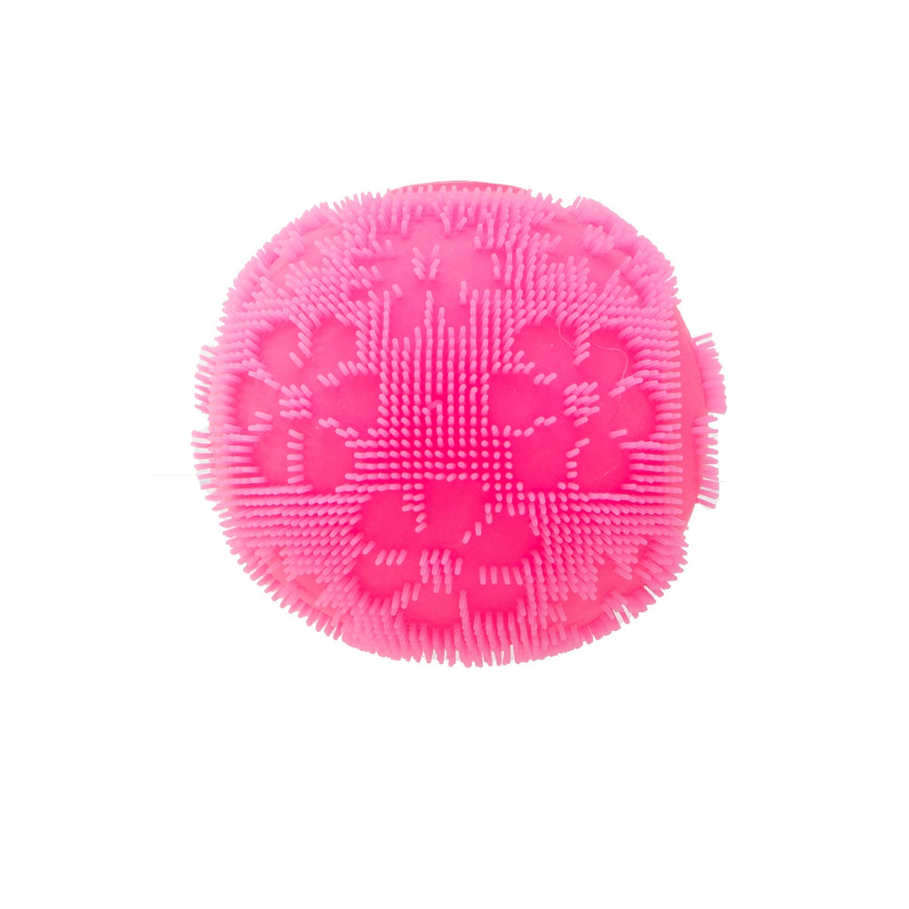 Fuzzy Flocked NeeDoh Fuzz Ball Flower Power | Signature Elm Point - Shaggy Tactile Ribbed Stress Relief Toy Detail
