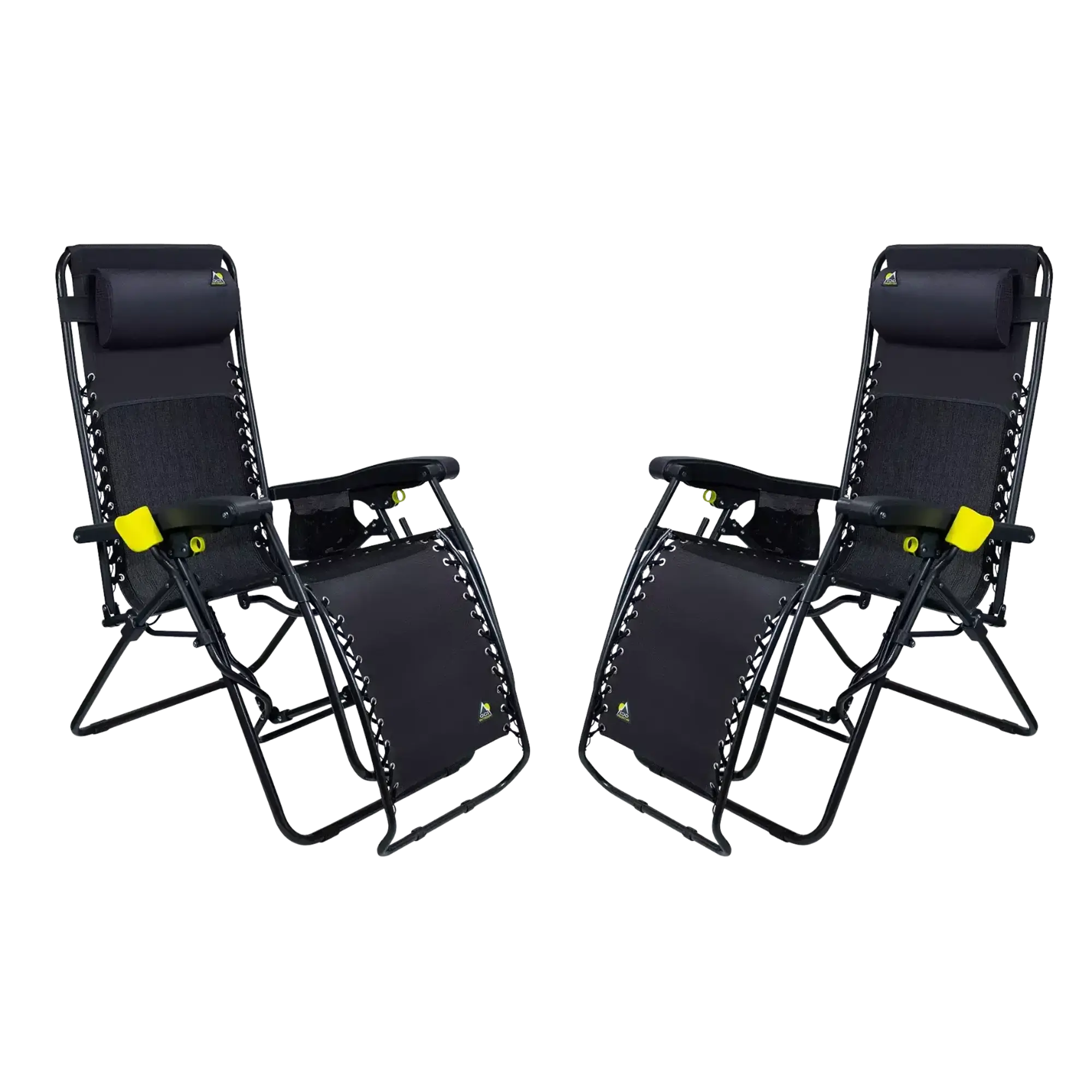 Sand-Friendly Freeform Zero Gravity Lounger Bundle - Choice 507 - Low-Profile Reclining Beach Chair with Backpack Straps - Black