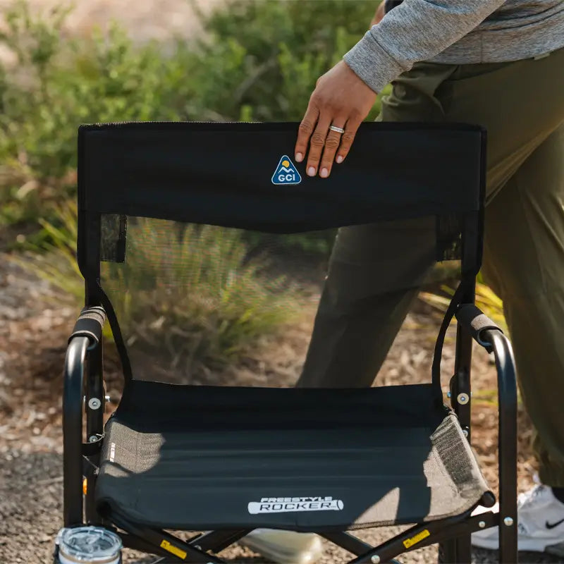 Premium All-Weather Freestyle Rocker Elite - Choice 460 - RoadTrip Rocker Smooth Motion Camp Chair Detail