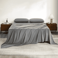 Cooling Sateen Full Size Bed Sheets, 4 Piece Sheets 14” Deep Pocket Sheet & Pillowcase Sets Soft Microfiber Luxury Bedding Fitted Sh... - Breathable Egyptian Cotton Flat & Fitted Sheets - Default Title