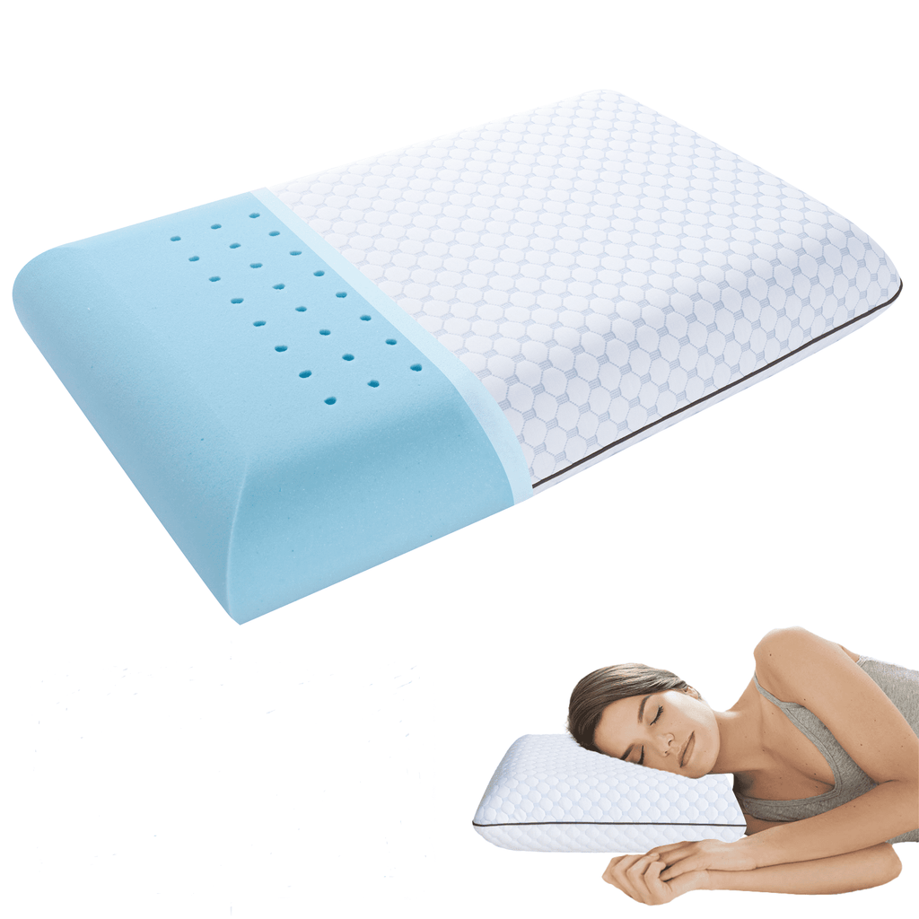 Ergonomic Memory Foam Gel Memory Foam Pillow, Queen Size Bed Pillow, Washable Cover, Cooling, Breathable Neck Pillow for Sleeping - Hotel Quality Plush Sleeping Pillows - Default Title