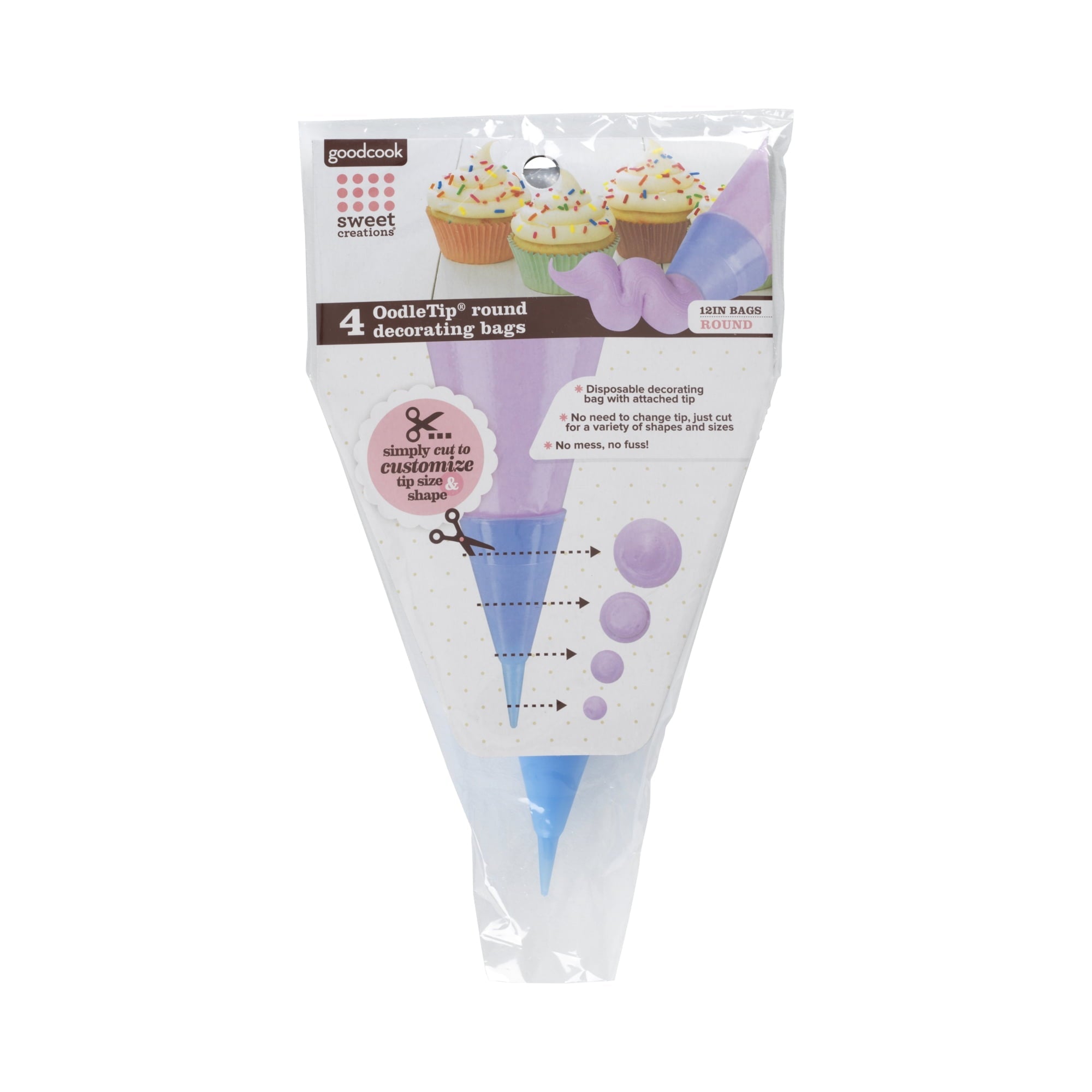 Innovative Bags with Cut-to-Size Oodle Round Tips, 4-Count - Innovative Kitchen Helper for Modern Cooking - Default Title