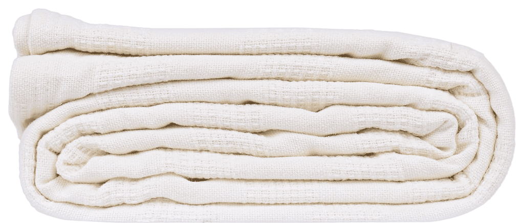 Cozy Fleece Hospital Thermal Blanket Throw Snag Free | 100% Cotton | Twin 66"x90" | White (1) - Super Soft Reversible Sherpa Flannel Blanket - Default Title
