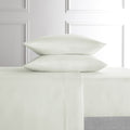 Breathable Luxury 4-Piece White Lyocell & Linen Blend Percale Bed Sheet Set, Queen - Premium Ultra-Soft Pillowcase Pair for Sleeping - Default Title
