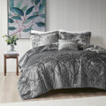 All-Season King/Cal King Size Comforter Sets, Velvet Bedding Comforter Set for All Seasons, Grey Bedding Set with Decor Pillow, ... - Luxurious Quilted Duvet Cover Set - Default Title