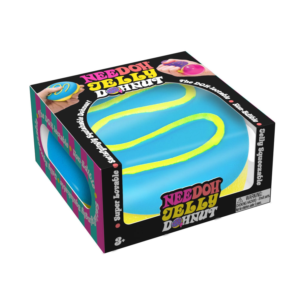 Fun Food Fidget Jelly Dohnut NeeDoh | Signature Seaside Lane - Playful Star & Heart Shaped Geometric NeeDoh - Surprise Me! (Random Style)