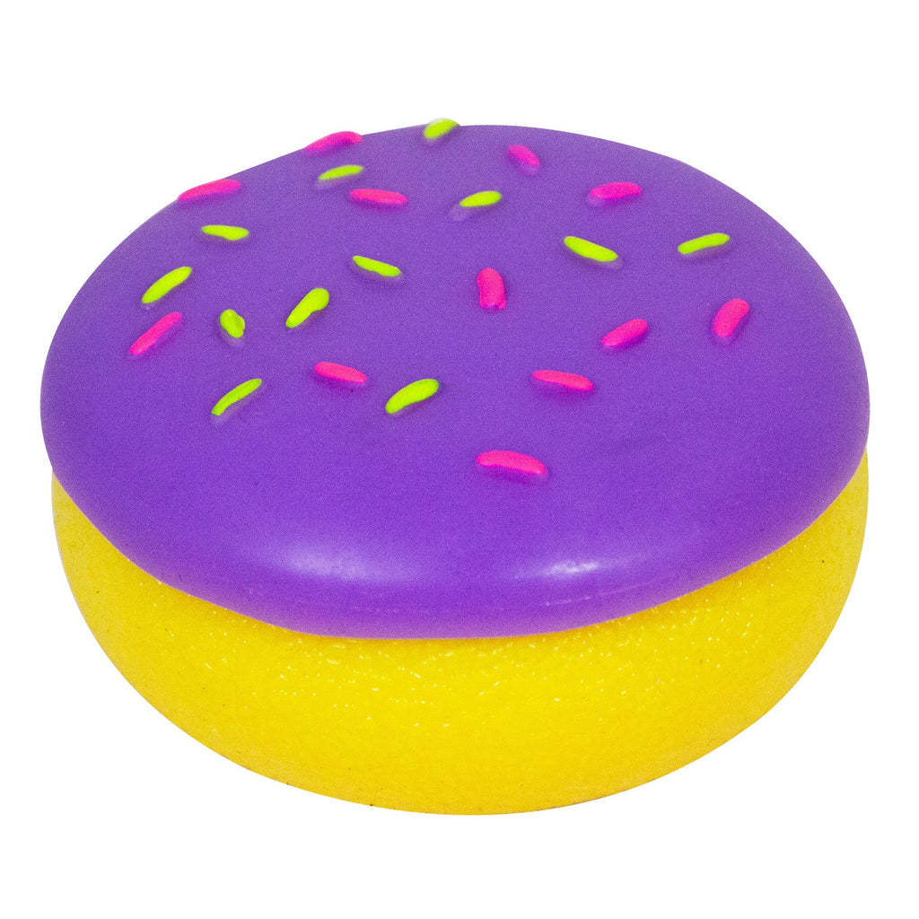 Fun Food Fidget Jelly Dohnut NeeDoh | Signature Seaside Lane - Playful Star & Heart Shaped Geometric NeeDoh Detail