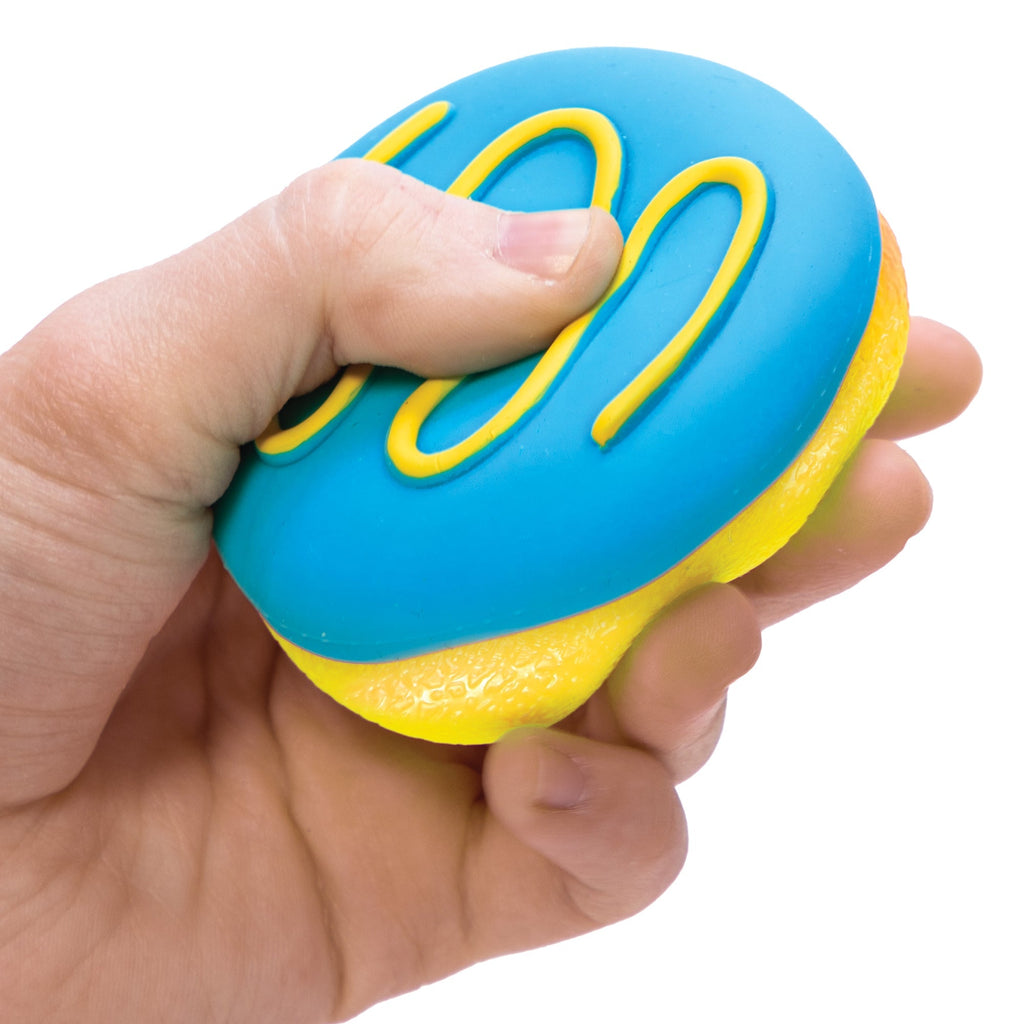 Fun Food Fidget Jelly Dohnut NeeDoh | Signature Seaside Lane - Playful Star & Heart Shaped Geometric NeeDoh Detail