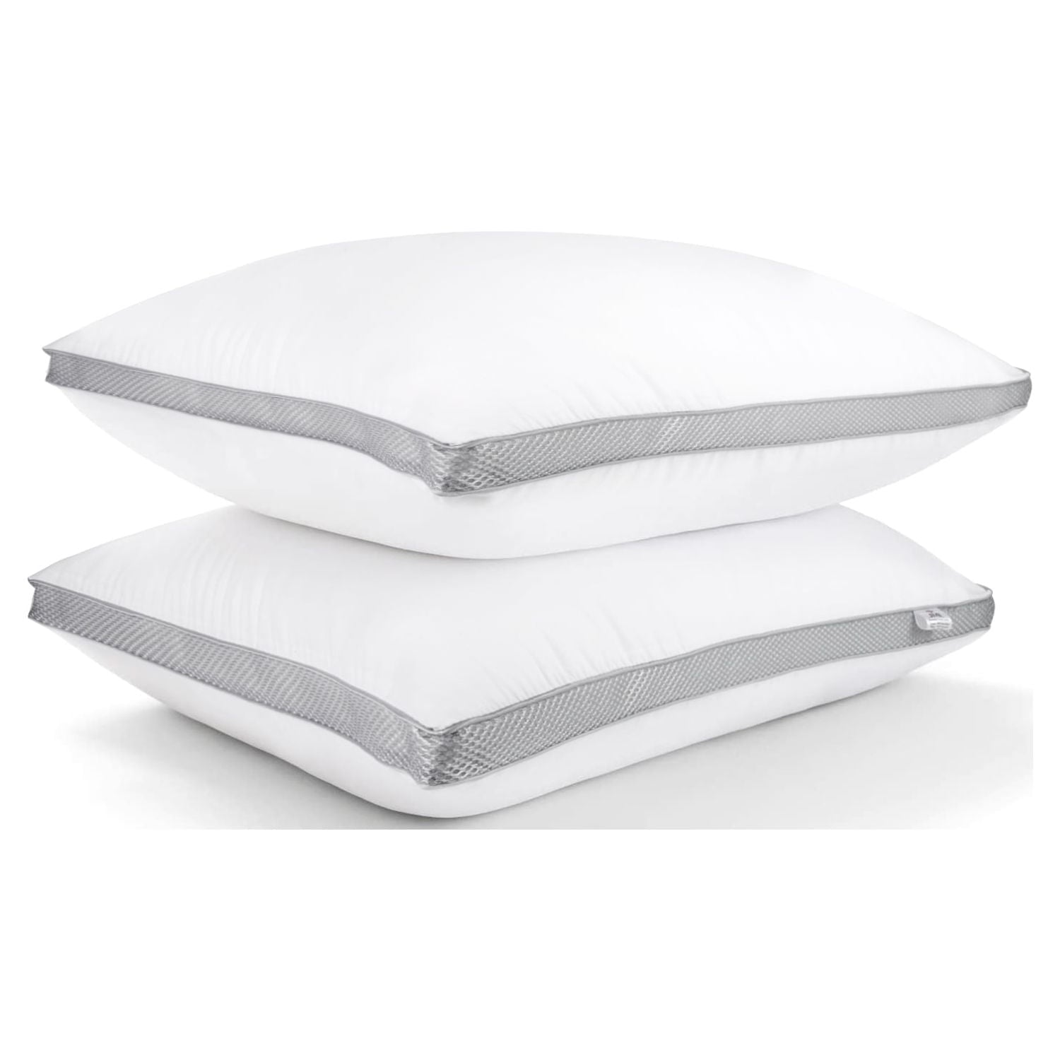 Hotel Collection 2 Pack Cotton Down Alternative Pillows,Queen Size Bed Pillows Gusseted Hypoallergenic - Orthopedic Shredded Foam Bed Pillow Set - Default Title