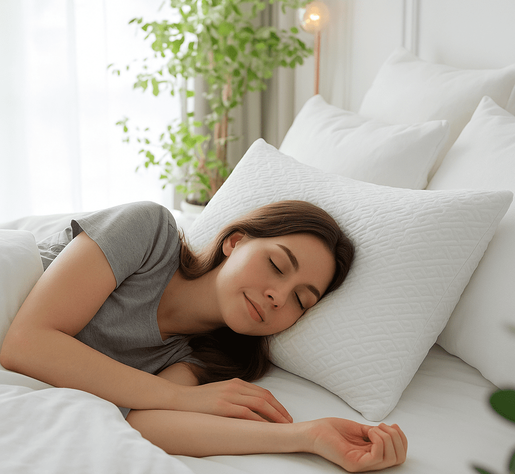 Decorative Plump King Size Bamboo Pillow, Memory Foam Bed Pillows with Washable Pillowcases, King (1 Pack) - Hotel Quality Plush Sleeping Pillows - Default Title