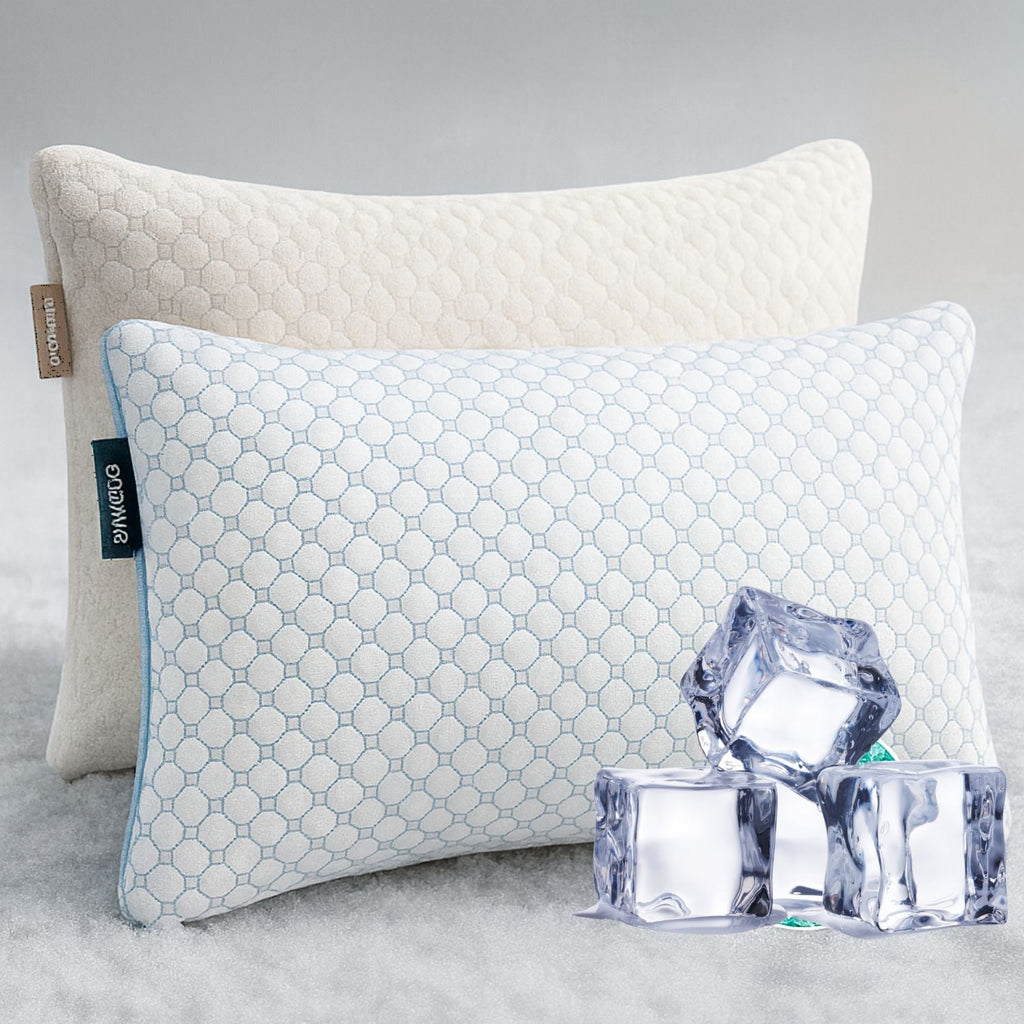 Hotel Collection Cooling Pillows for Bed, Memory Foam Bed Pillow, Queen Pillows 20” X 28”, 2 Pack - Hotel Quality Plush Sleeping Pillows - Default Title