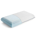 Decorative Plump Medium Feel Standard Size Ventilated Gel Memory Foam Bed Pillow with Washable Cover and Temperature Regulating Infusion - Ergonomic Memory Foam Pillow for Neck Pain Support - Default Title